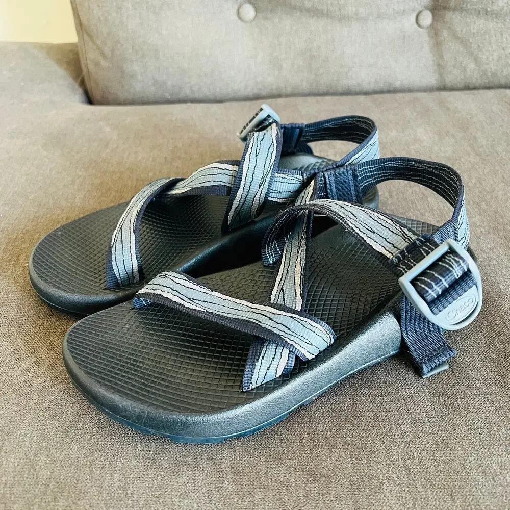 Chaco ZX/2 Cloud Sandals Womens 9 Est Black Gray Toe Loop Hiking Strappy